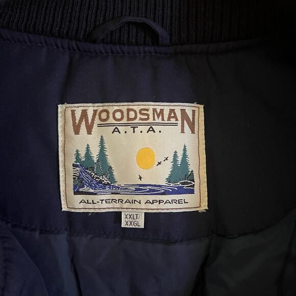 Vintage WOODSMAN ATA XXLT Jacket Navy Blue | Heavy Duty All-Terrain Coat 2XL - Picture 5 of 8